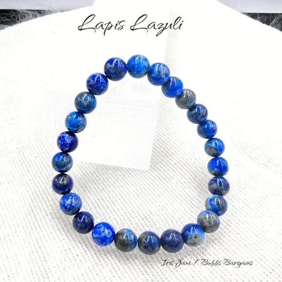 Lapis Lazuli Bracelet - 8mm Unisex - Picture 2 of 6